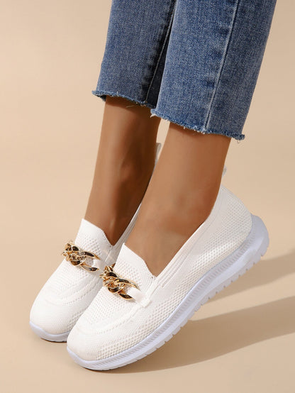 Norvielle Damen Sneaker Kettenbesatz