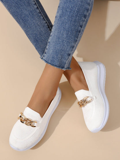 Norvielle Damen Sneaker Kettenbesatz