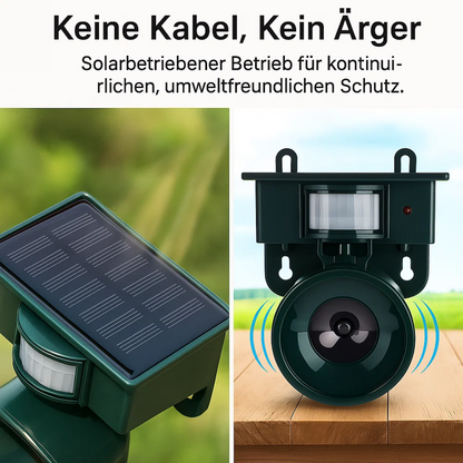 Wetterfester Vogelvertreiber mit PIR-Sensor und Solarenergie