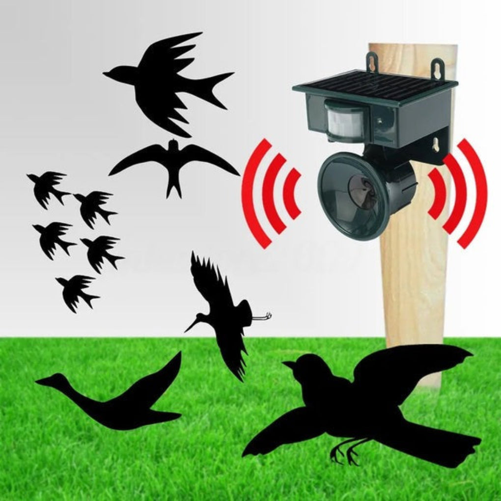 Wetterfester Vogelvertreiber mit PIR-Sensor und Solarenergie