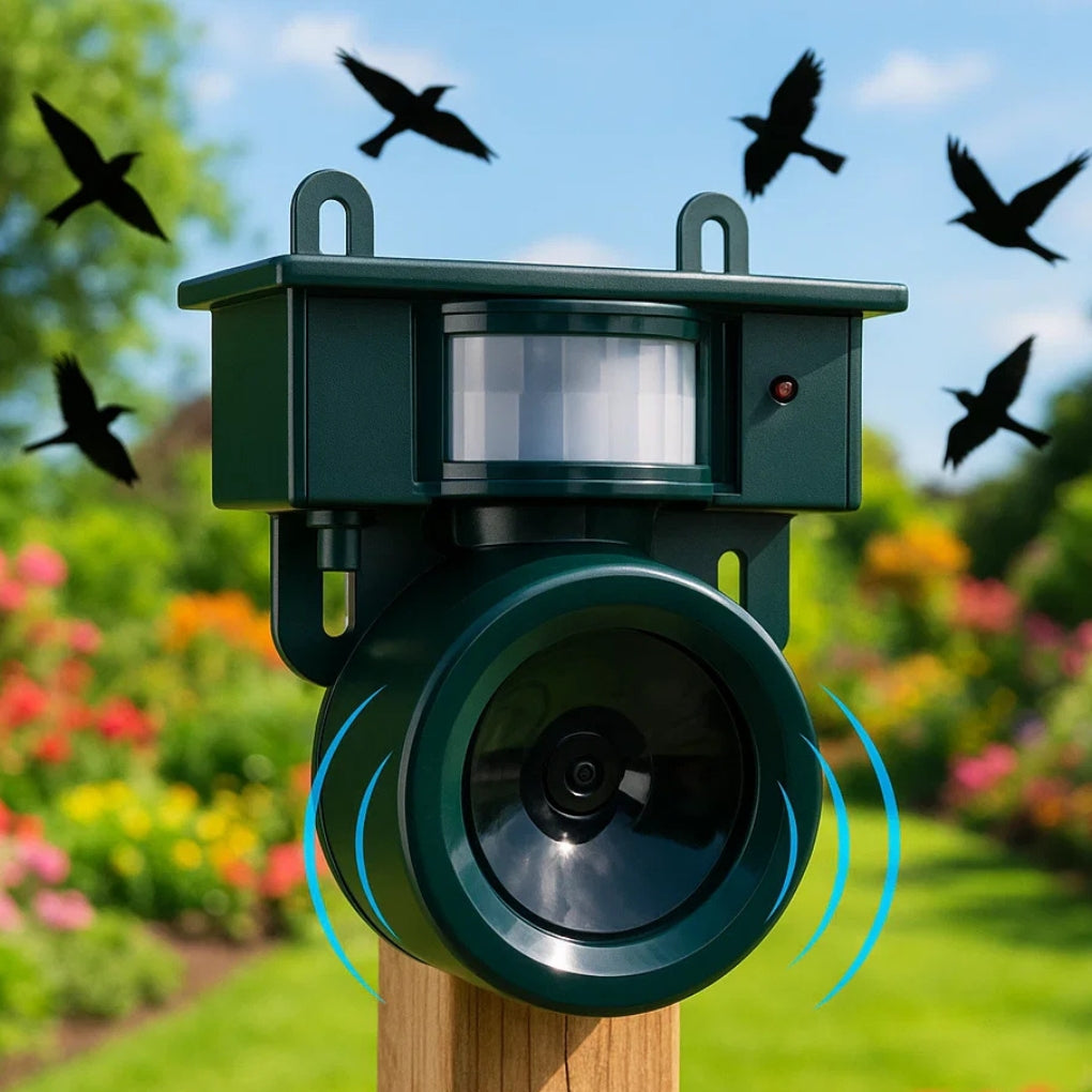 Wetterfester Vogelvertreiber mit PIR-Sensor und Solarenergie - Norvielle