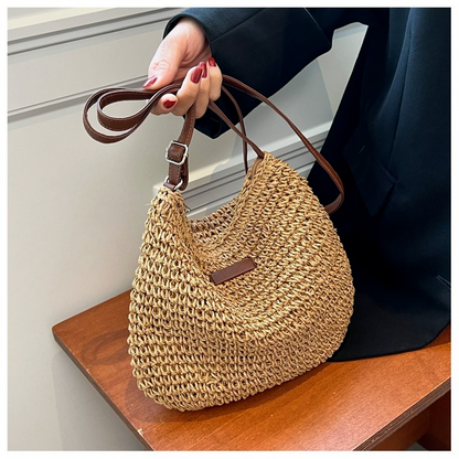Boho Strandtasche Aurora Leinen Beige