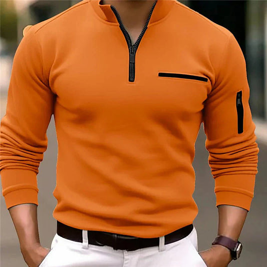 Herren Polo Reißverschluss Shirt - Norvielle