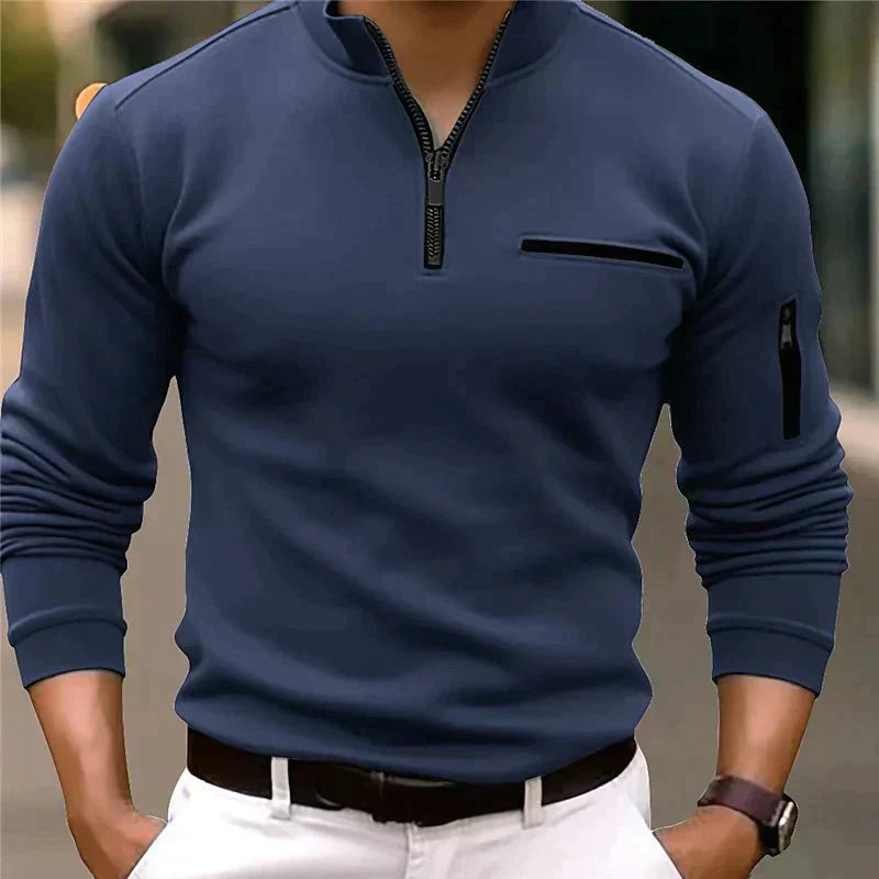 Herren Pullover Viertel-Reißverschluss