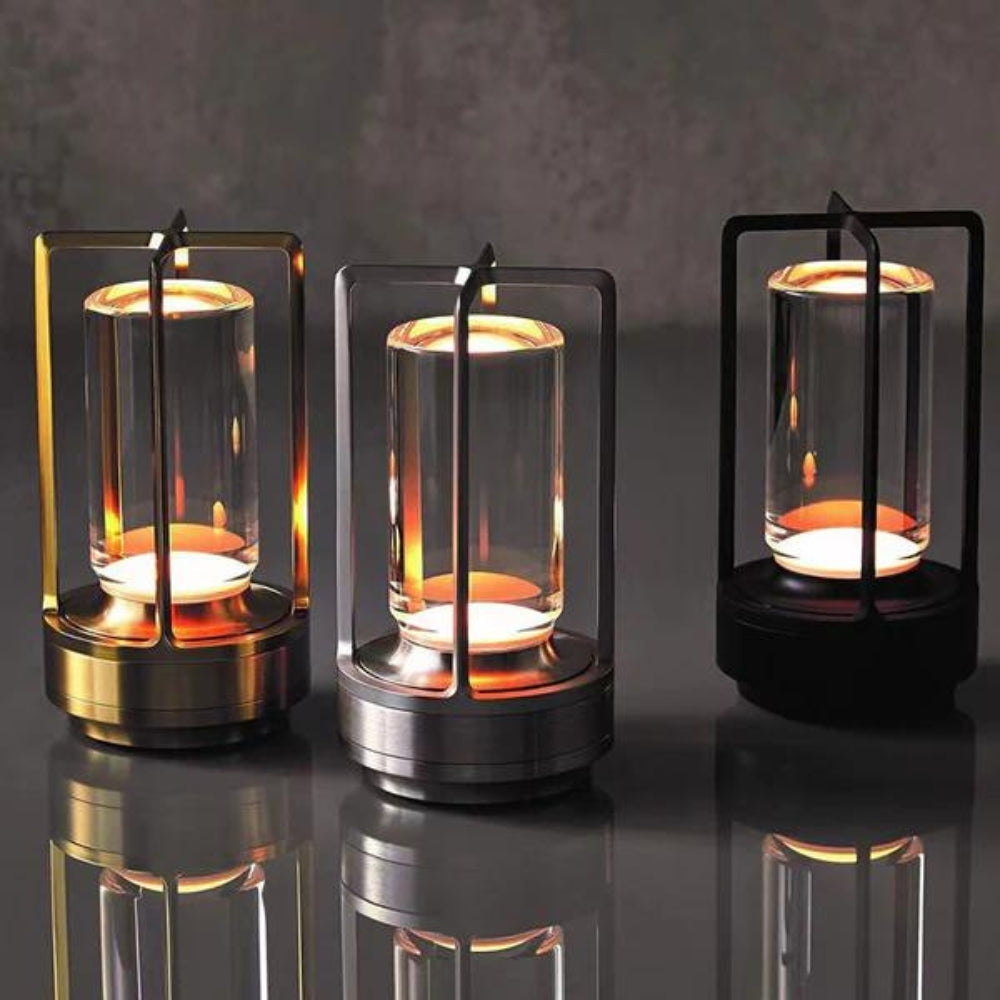 Moderne LED Tischlampe Akkubetrieb Batteriebetrieb Weiß