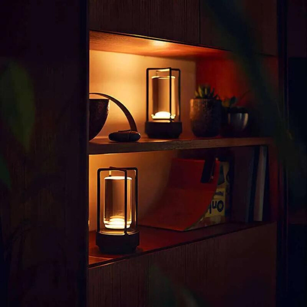 Moderne LED Tischlampe Akkubetrieb Batteriebetrieb Weiß