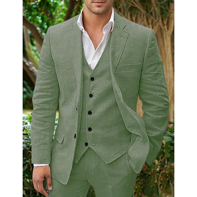 Herren Anzug 3-teilig Blazer Weste Hose