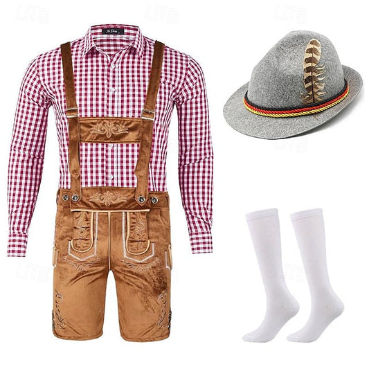 Herren Trachtenanzug Lederhose Oktoberfest Set - Norvielle