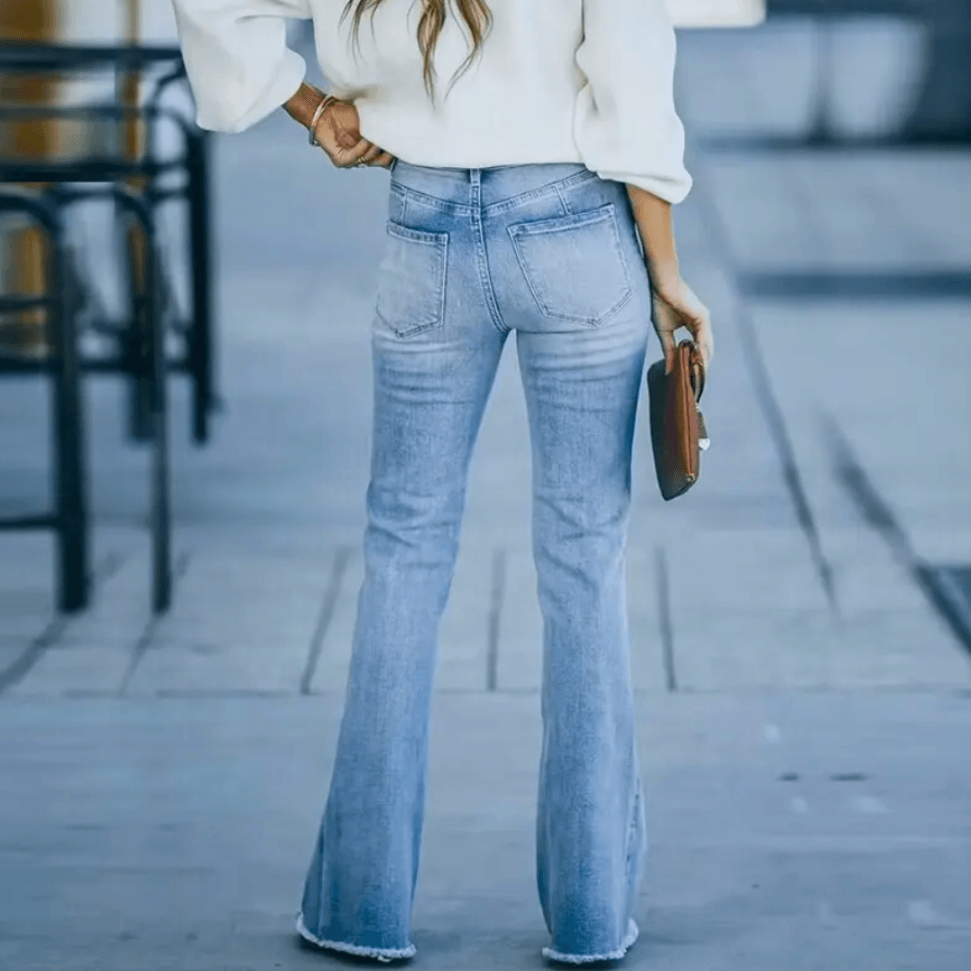 Damen Highwaist Jeans Gerader Schnitt