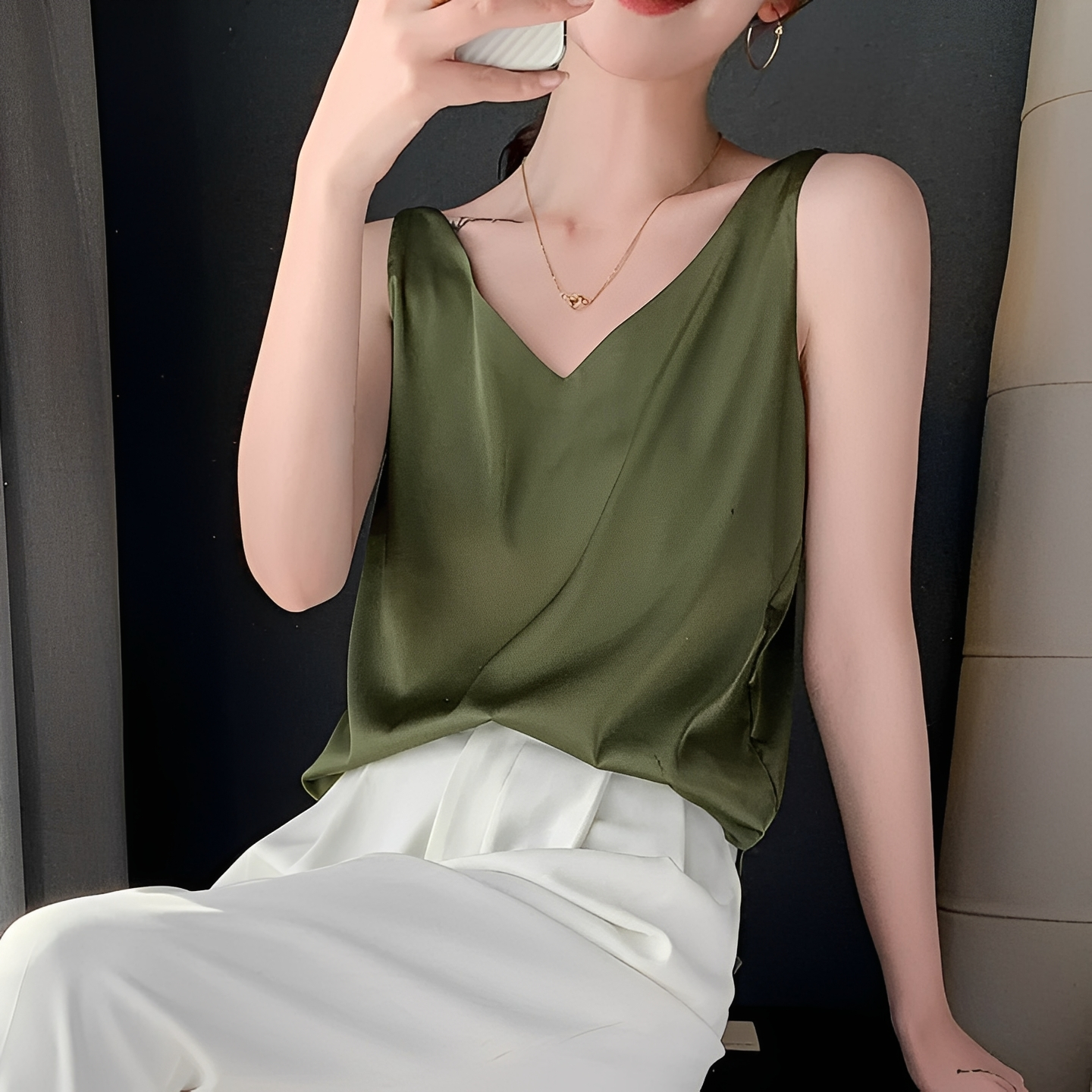 Damenoberteil V-Ausschnitt Elegantes Design