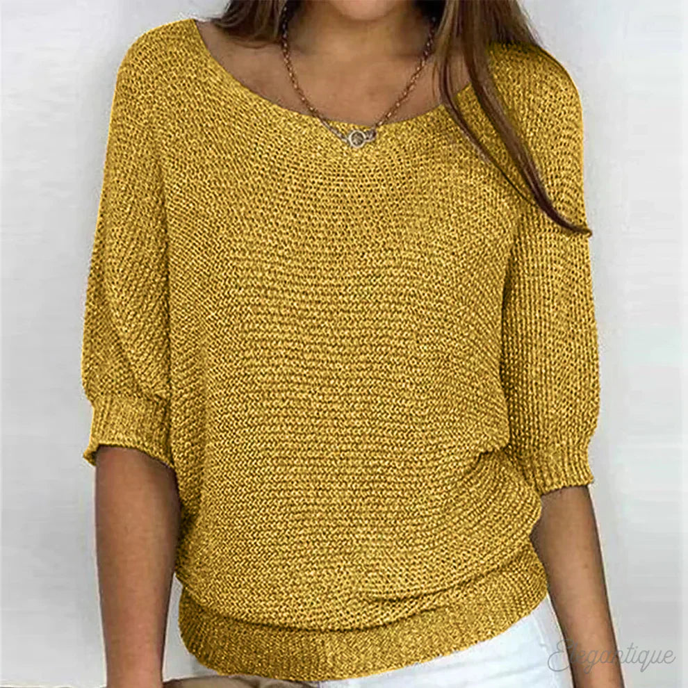 Damen Strickoberteil Entspanntes Design