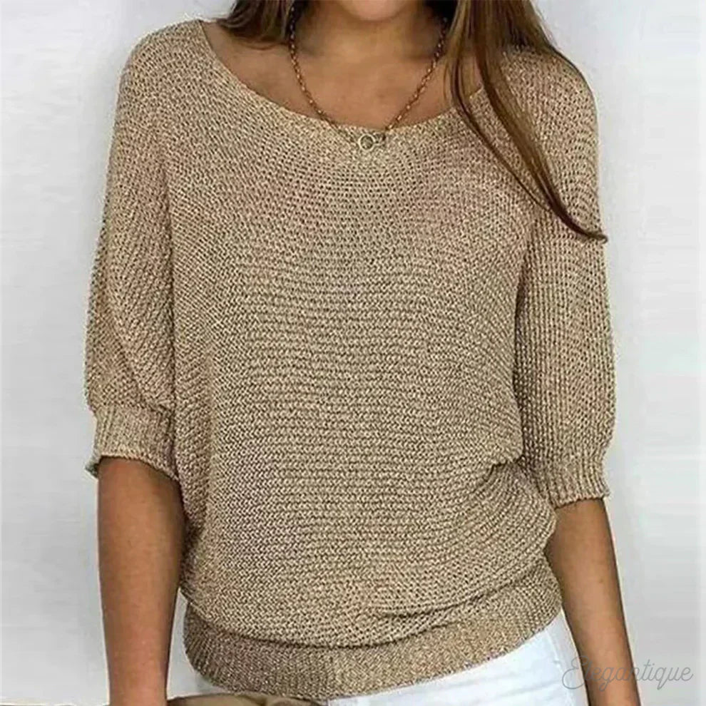 Damen Strickoberteil Entspanntes Design - Norvielle
