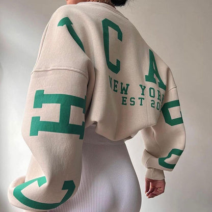 Damen Oversize Pullover Modisch Großzügig