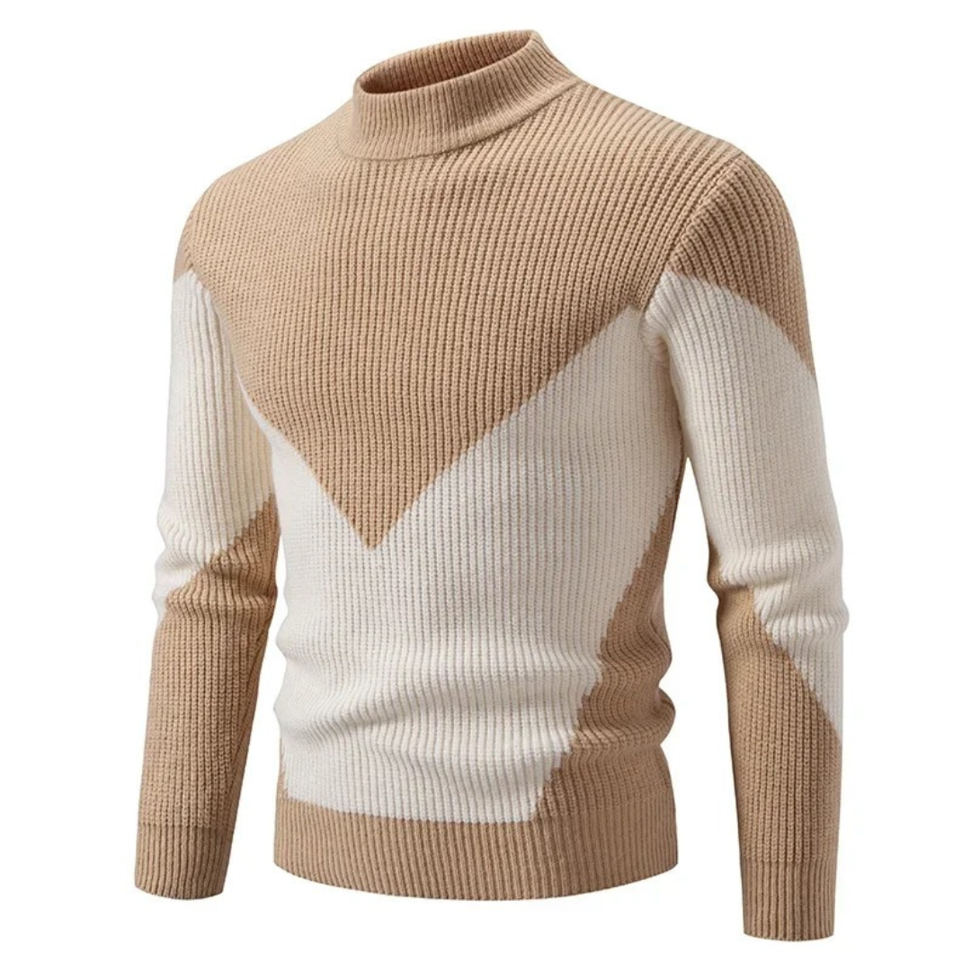 Heinrich Herren Langarm-Pullover Geometrisches Muster