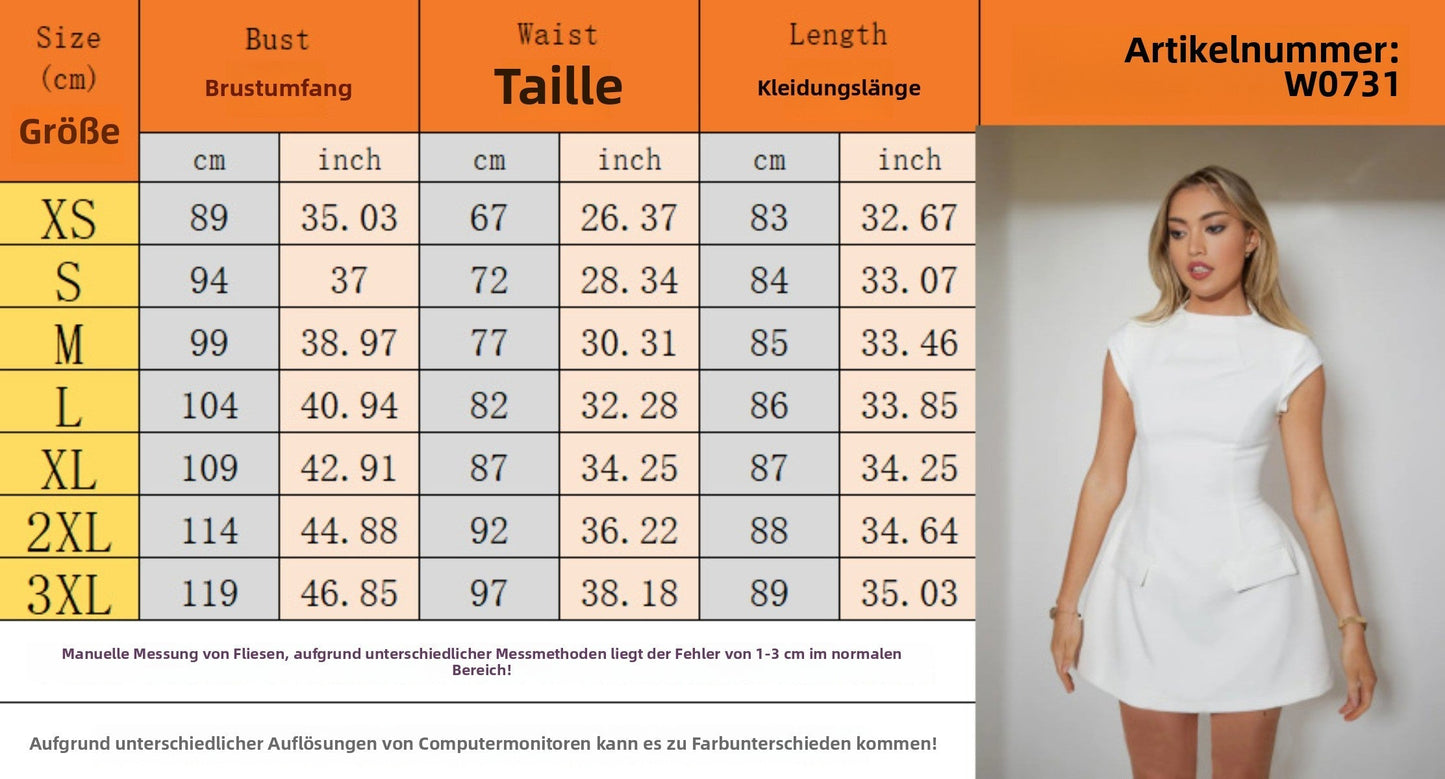 Damen Taillenkleid Taschen-Design