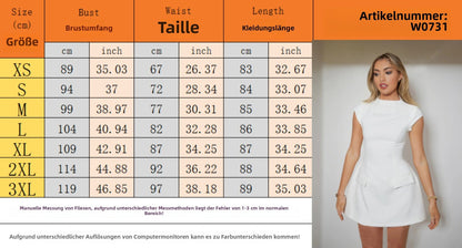 Damen Taillenkleid Taschen-Design
