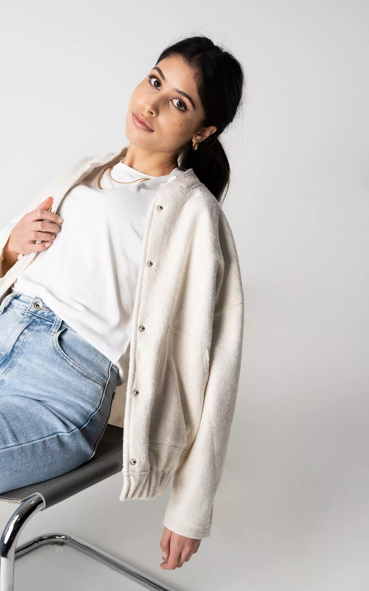 Damen Oversized Bomberjacke