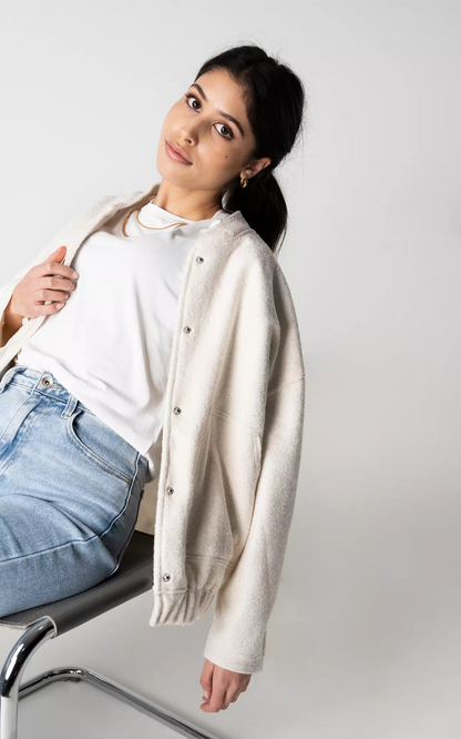 Damen Oversized Bomberjacke