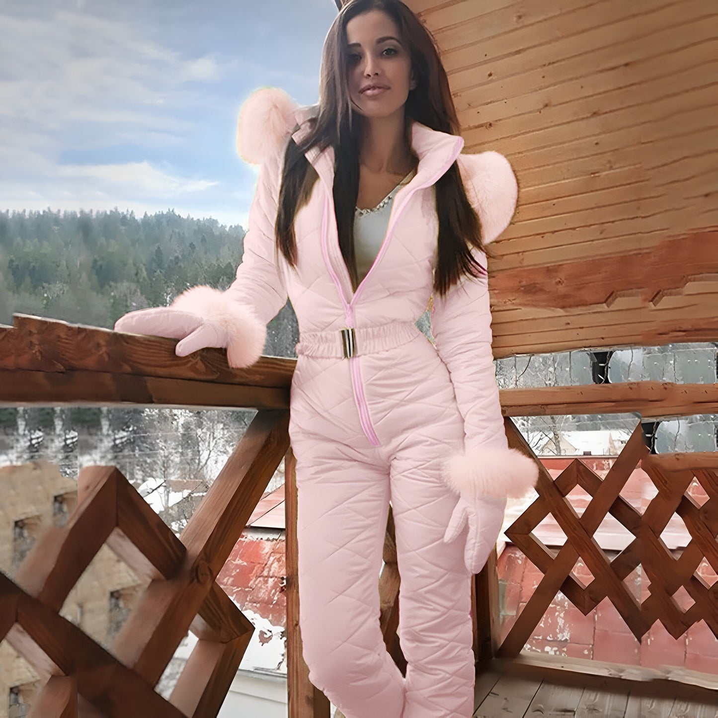 Norvielle Damen Ski-Overall Warm Winter Overall