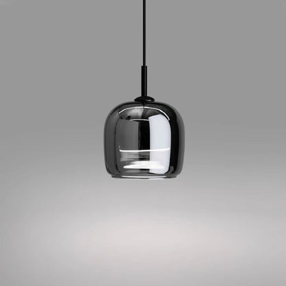 Glas-Hängelampe Rauchgrau Elegant Wohnen