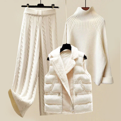 Norvielle Damen Strickwaren 3-Teiliges Set - Norvielle