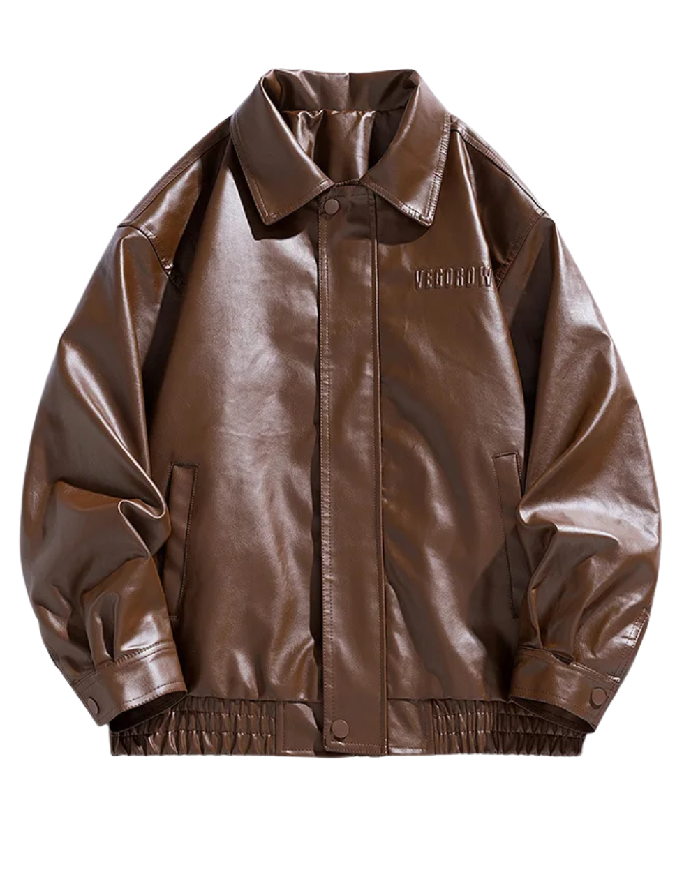 Herren Oversize Jacke Kunstleder Modern