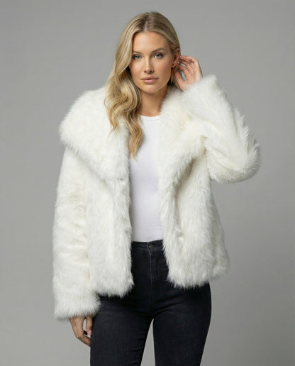 Damen Weiche Pelzjacke Qualität