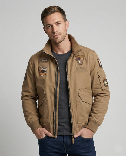 Herren Bomberjacke Militärstyle Nylon
