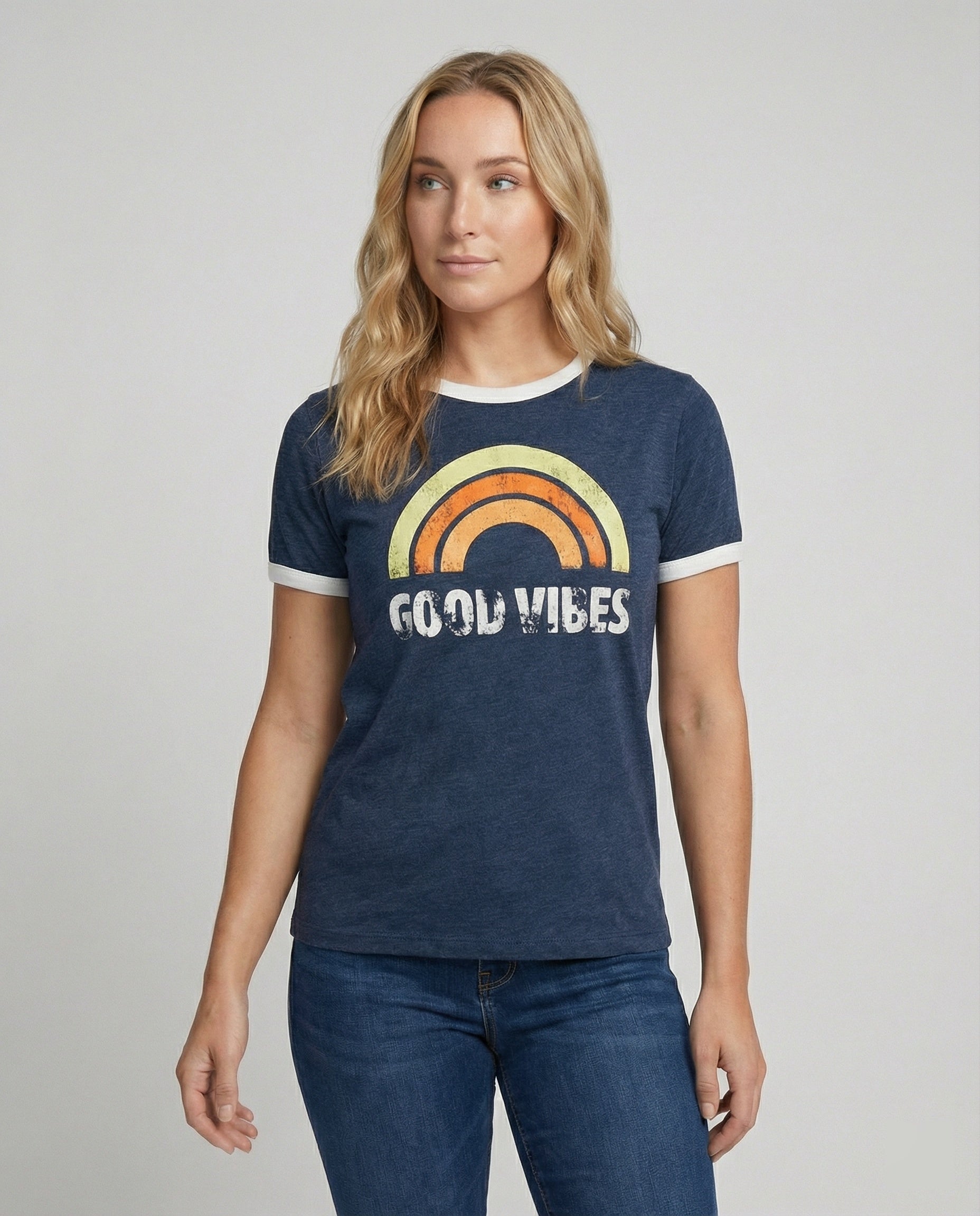 Good Vibes T-Shirt Positivität Schwarz - Norvielle