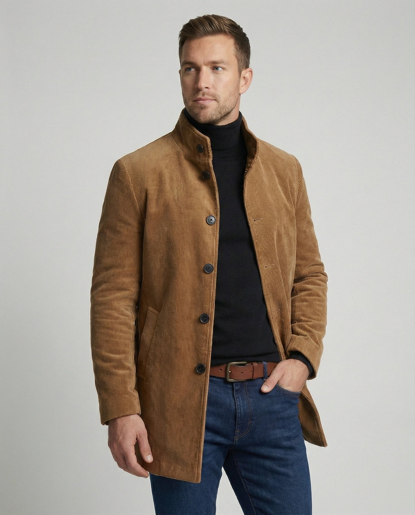 Herren Cordjacke Hochkragen
