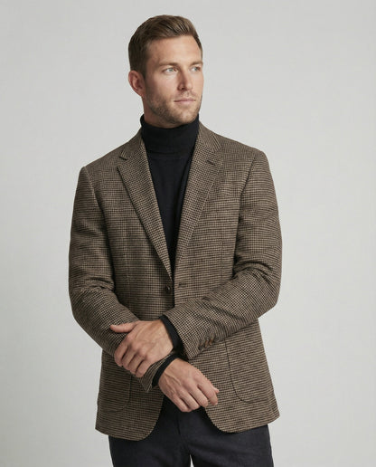 Herren Glencheck Sakko mit Revers