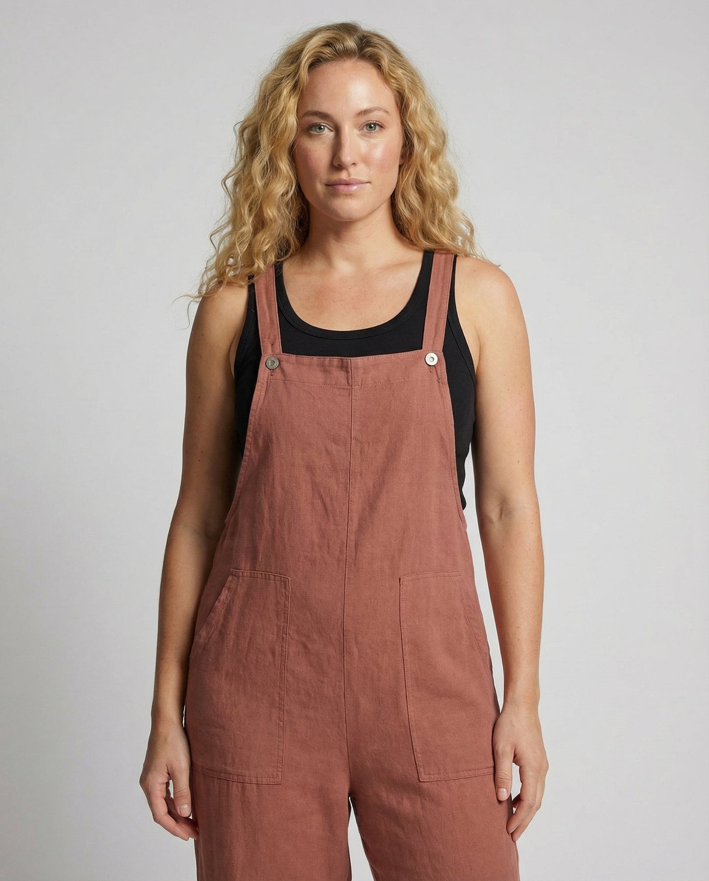 Latzhose Damen Leicht Sommer Beige