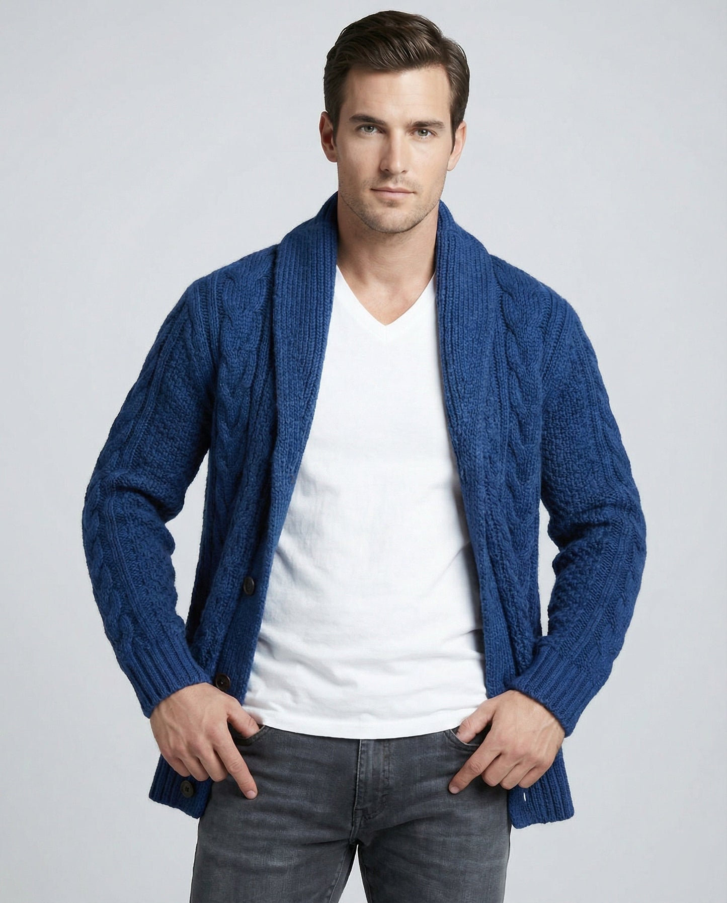 Warme Strickjacke Zopfmuster - Norvielle