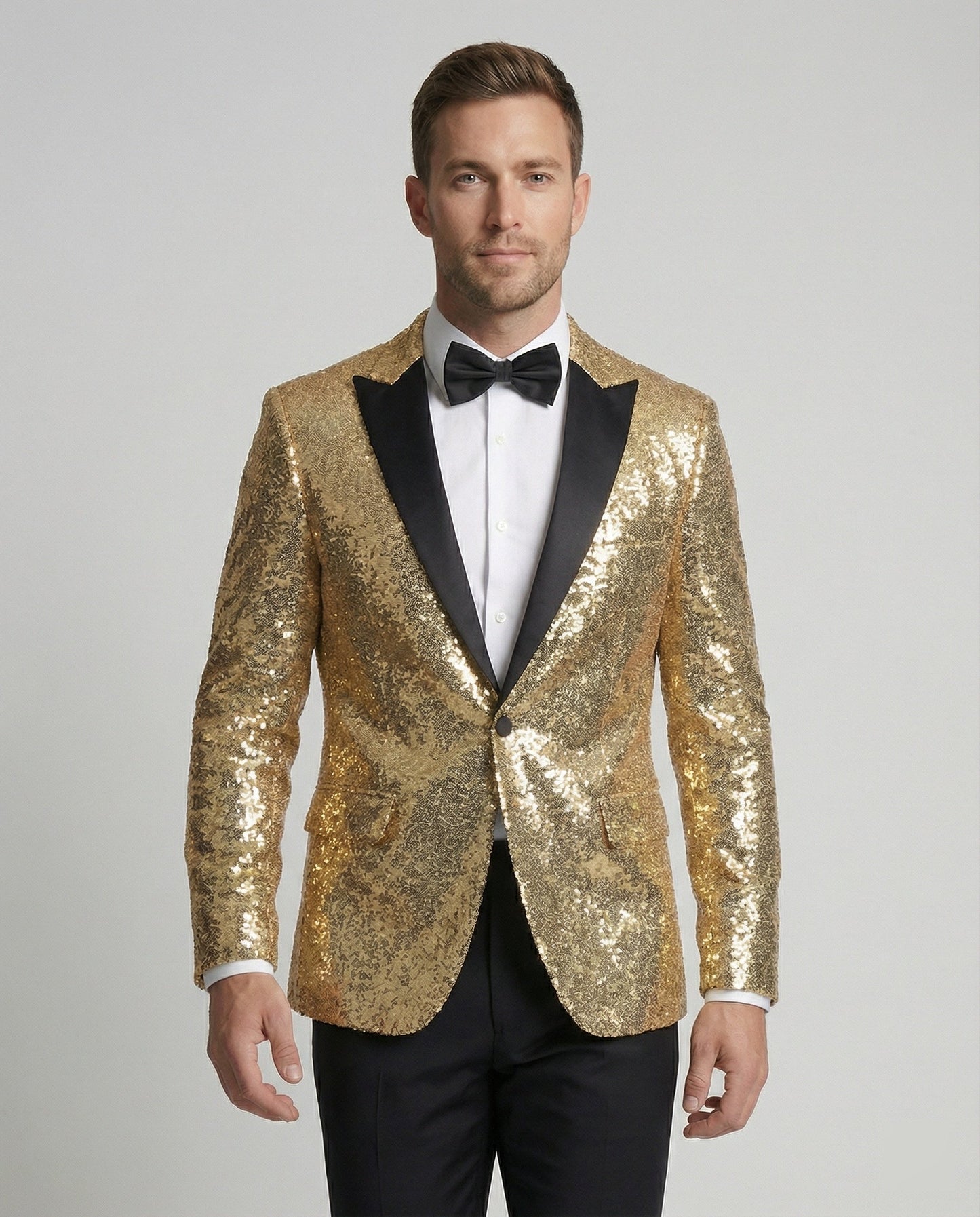 Norvielle Herren Blazer Pailletten Glänzend - Norvielle