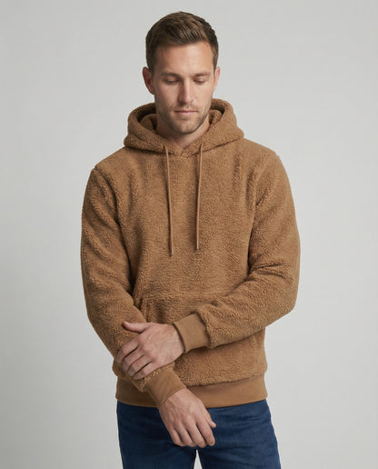 Herren Teddy Pullover Kuscheliger Baumwolle Beige - Norvielle