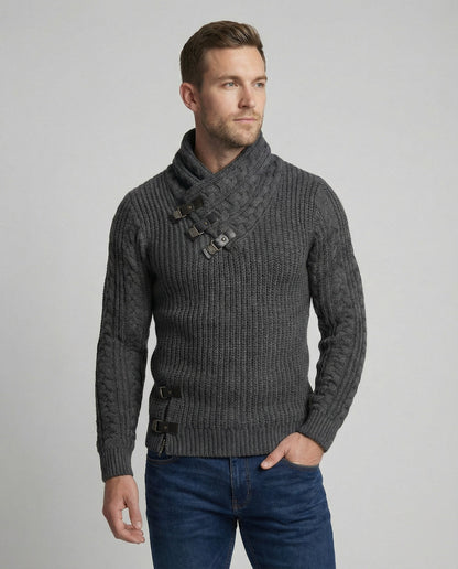 Herren Asymmetrischer Strickpullover - Norvielle