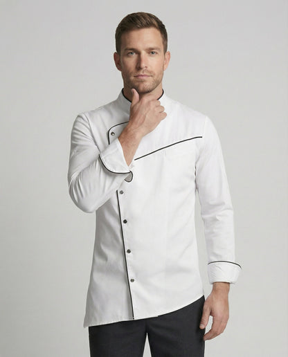 Herren Kochjacke Kontrast Eleganz - Norvielle