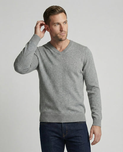 Damen V-Ausschnitt Pullover Baumwoll - Norvielle