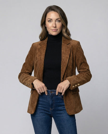 Damen Blazer Elegant Cord