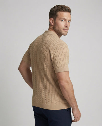 Herren Kurzarm Strickhemd