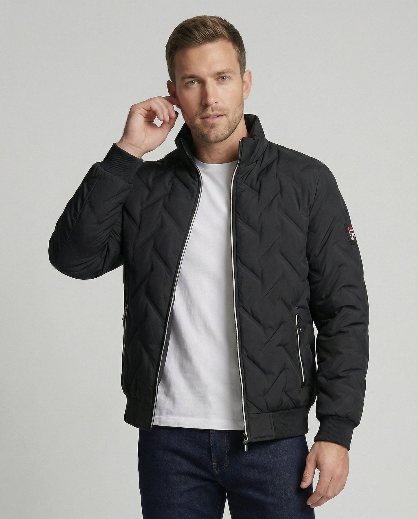 Herren Winterjacke Wattierte Norvielle Schwarz - Norvielle