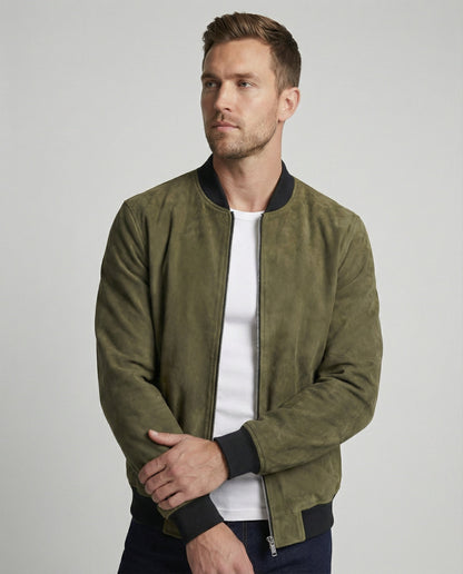 Herren Velours Bomberjacke Freizeitkleidung