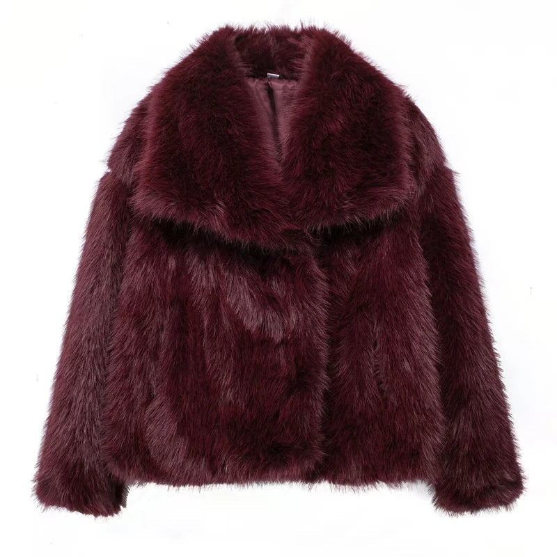 Damen Pelzjacke Warm Stilvoll