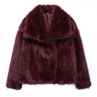 Damen Pelzjacke Warm Stilvoll