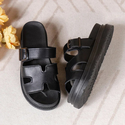 Elegante Milano Damen Slipper Italienischer Stil Leder