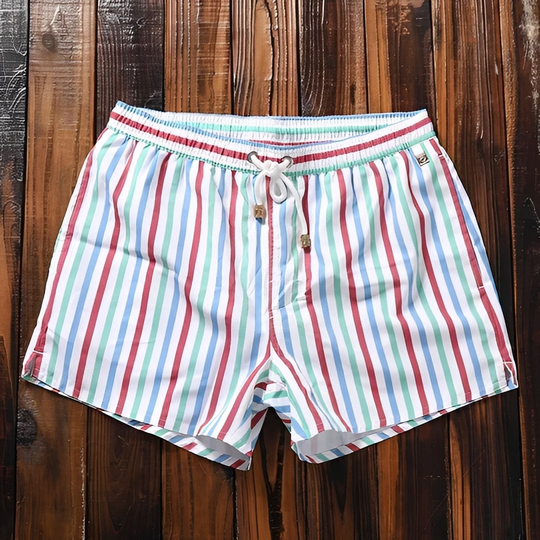 Gildar Herren Shorts Gestreift Sommer Leicht