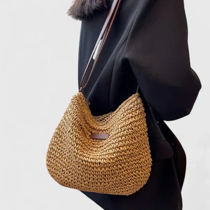 Damen Schultertasche Natürlich Leder