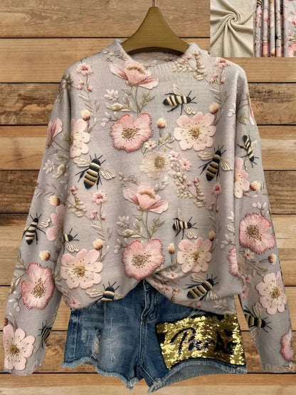 Norvielle Damen Pullover Bedruckt