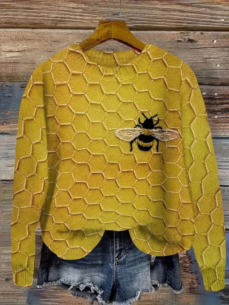 Norvielle Damen Pullover Bedruckt