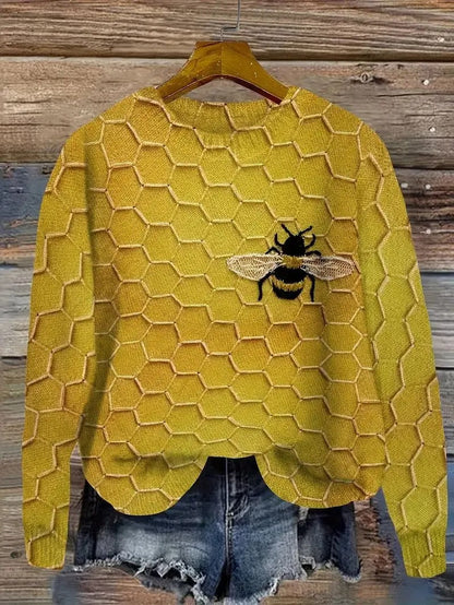 Norvielle Damen Pullover Bedruckt